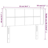 LED posteljno vzglavje svetlo sivo 93x16x78/88 cm žamet