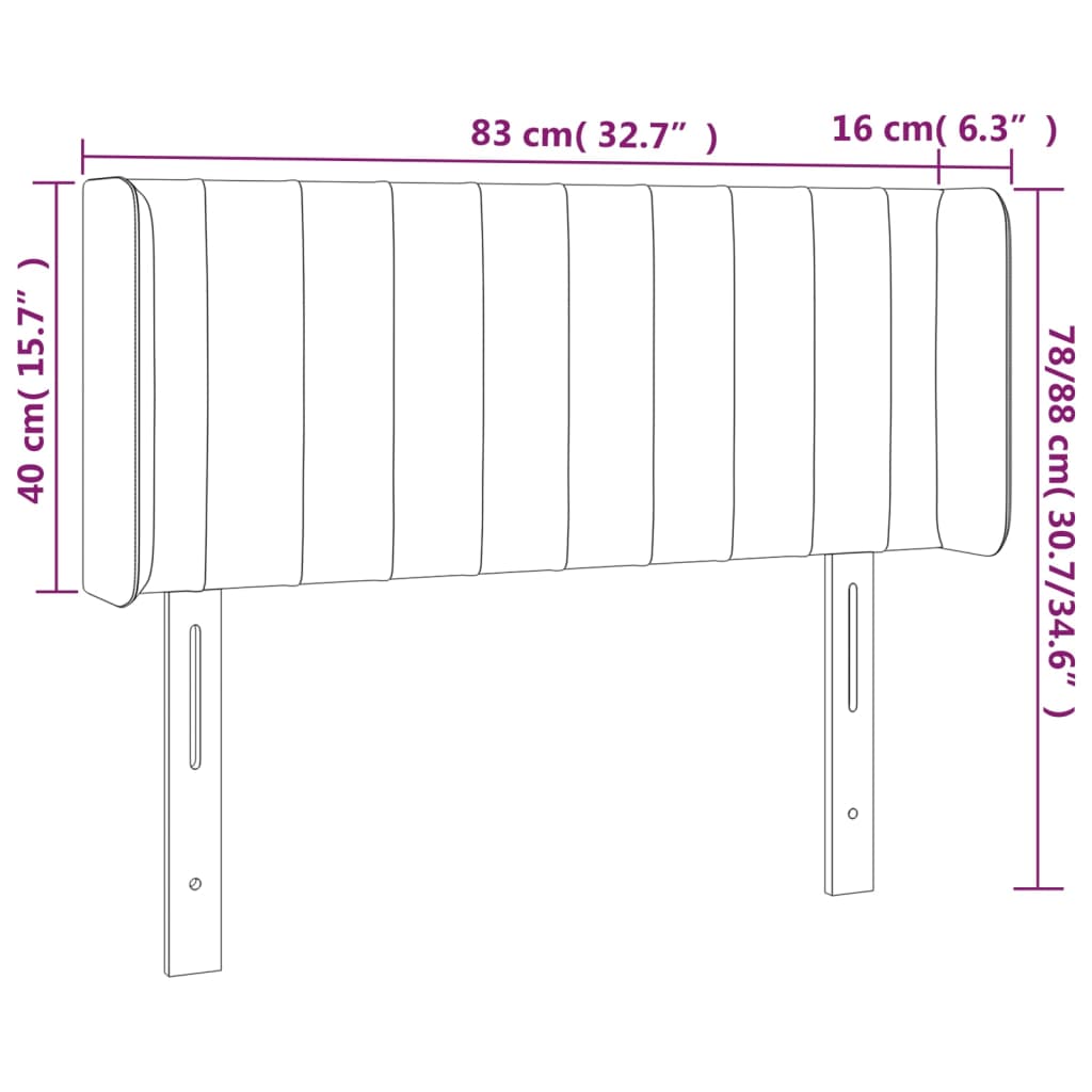 LED posteljno vzglavje temno zeleno 83x16x78/88 cm žamet