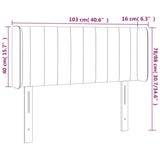 LED posteljno vzglavje temno zeleno 103x16x78/88 cm žamet