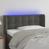 LED posteljno vzglavje temno sivo 93x16x78/88 cm žamet