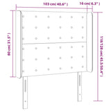 LED posteljno vzglavje sivo 103x16x118/128 cm umetno usnje