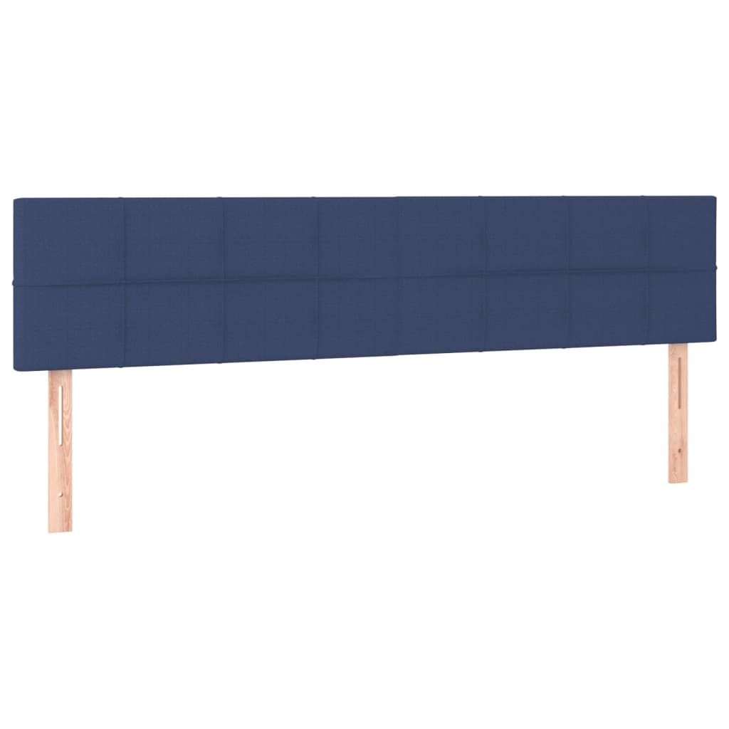 Box spring postelja z vzmetnico modra 180x200 cm blago