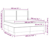 Box spring postelja z vzmetnico kapučino 180x200cm umetno usnje