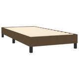 Box spring postelja z vzmetnico temno rjava 90x200 cm blago