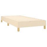 Box spring postelja z vzmetnico krem 90x200 cm blago