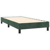 Box spring postelja z vzmetnico temno zelena 90x200 cm žamet