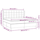 Box spring postelja z vzmetnico temno rjav 200x200 cm blago