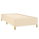 Box spring postelja z vzmetnico krem 90x200 cm blago