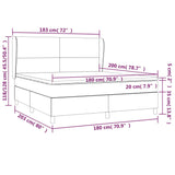 Box spring postelja z vzmetnico kapučino 180x200cm umetno usnje