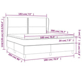 Box spring postelja z vzmetnico kapučino 180x200cm umetno usnje