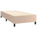 Box spring postelja z vzmetnico kapučino 90x200 cm umetno usnje