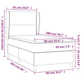 Box spring postelja z vzmetnico temno zelena 90x200 cm žamet