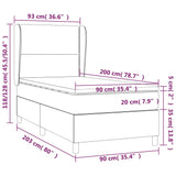 Box spring postelja z vzmetnico temno modra 90x200 cm žamet