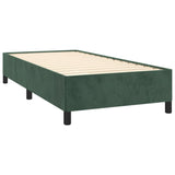 Box spring postelja z vzmetnico temno zelena 90x200 cm žamet