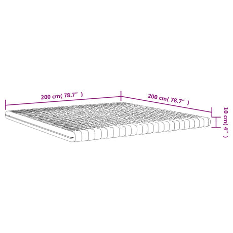 Vzmetnica iz pene bela 200x200 cm 7-conska trdota 20 ILD