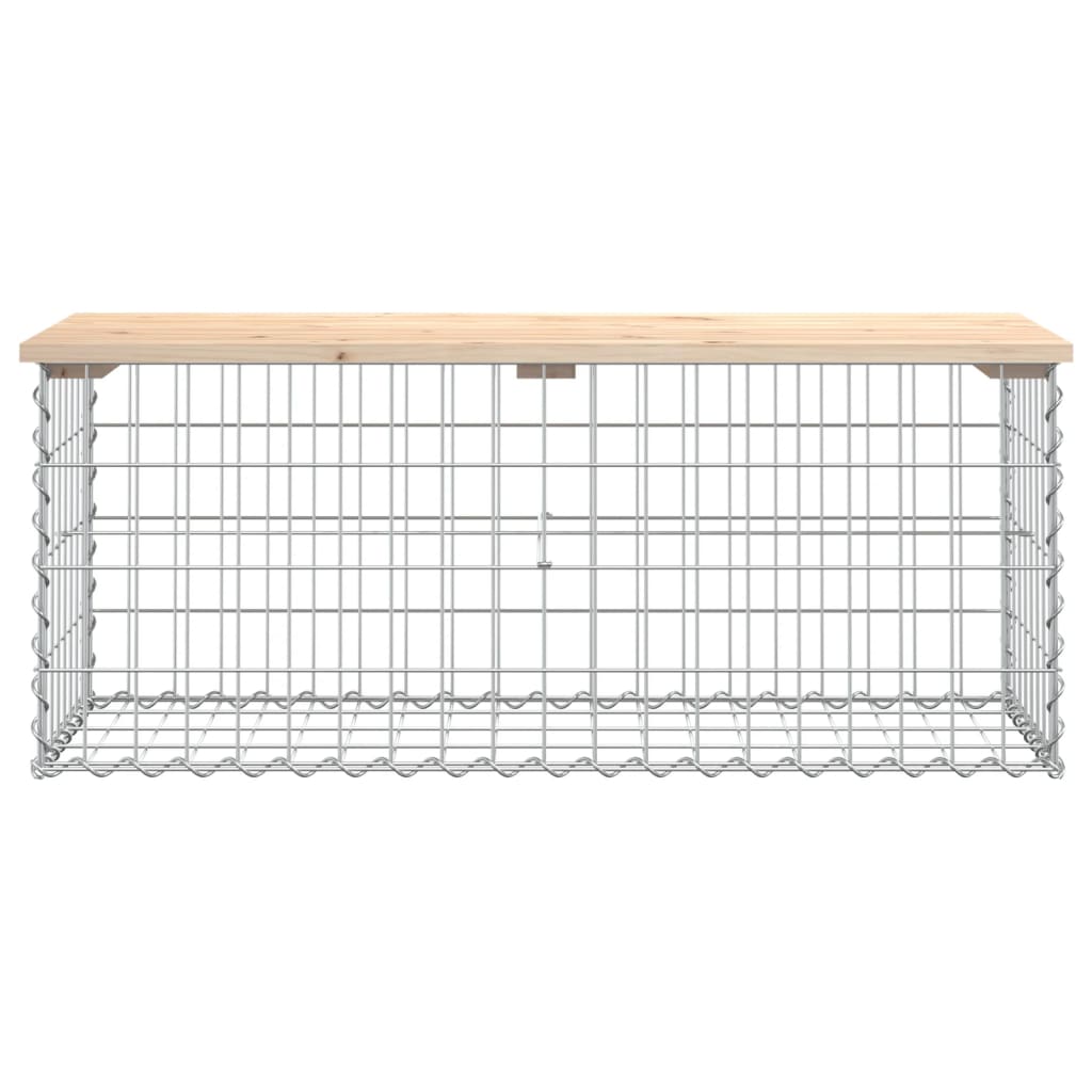 Vrtna klop gabion 103x44x42 cm trdna borovina