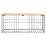 Vrtna klop gabion 103x44x42 cm trdna borovina