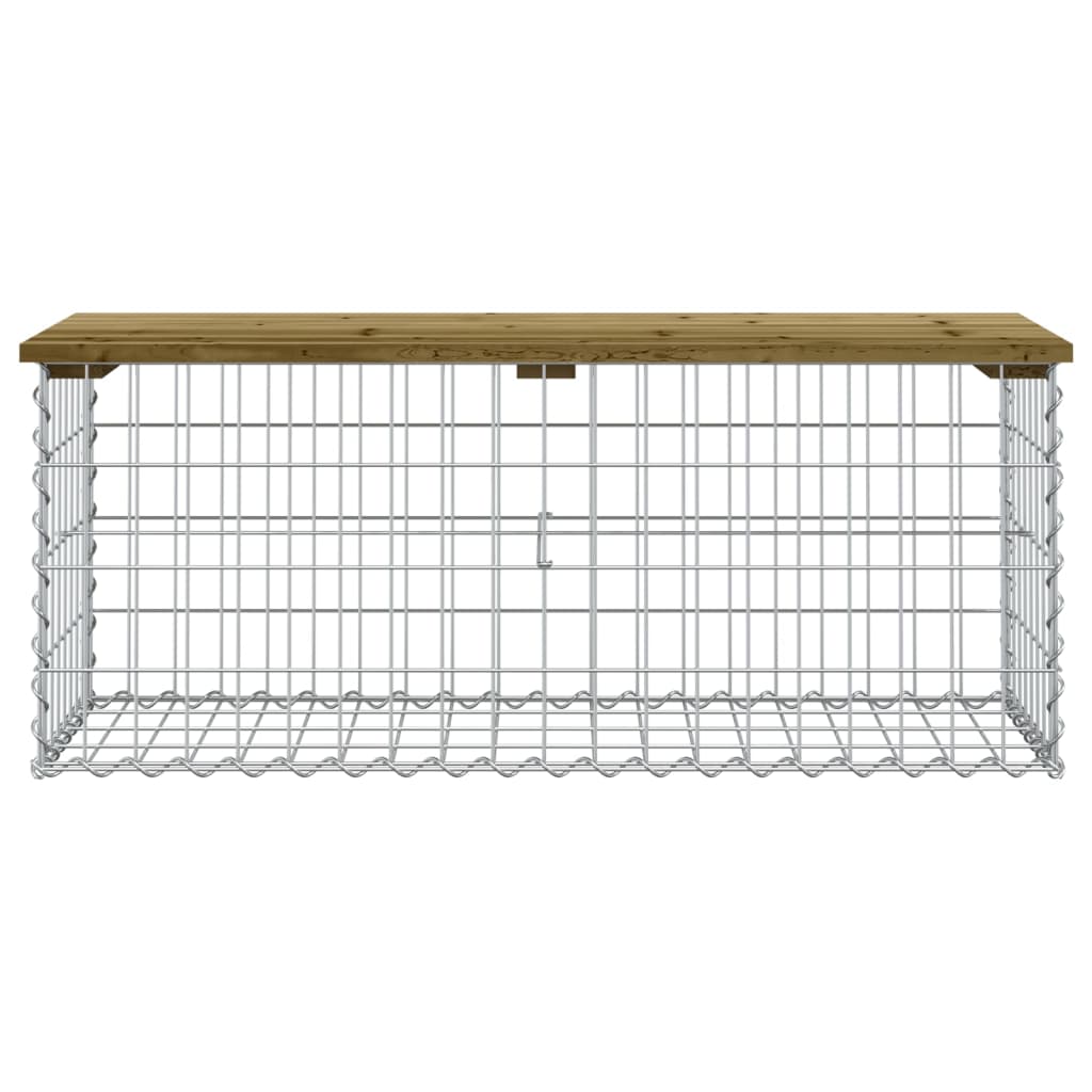 Vrtna klop gabion 103x44x42 cm impregnirana borovina