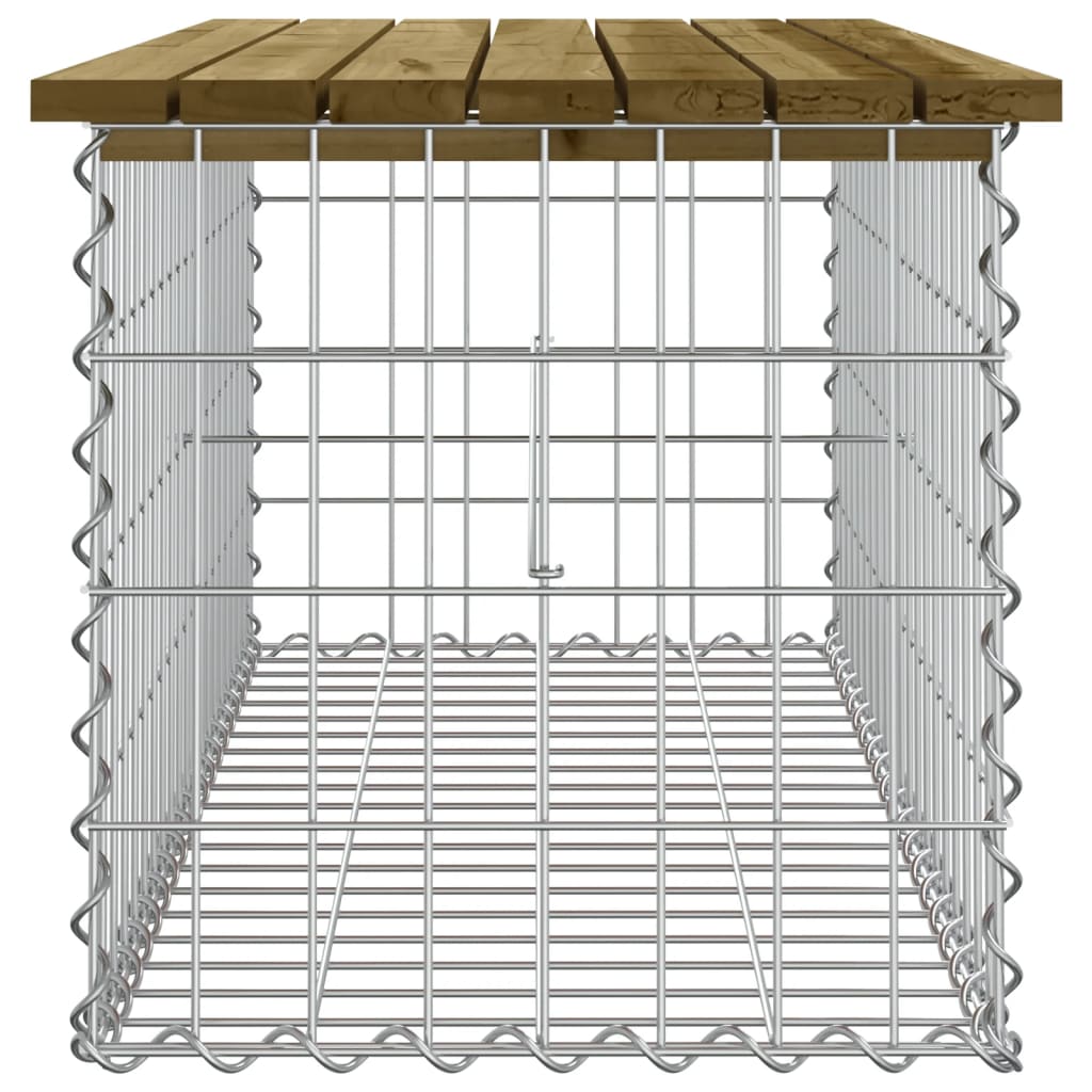 Vrtna klop gabion 103x44x42 cm impregnirana borovina