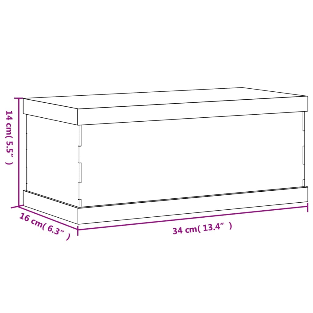 Razstavna škatla prozorna 34x16x14 cm akril