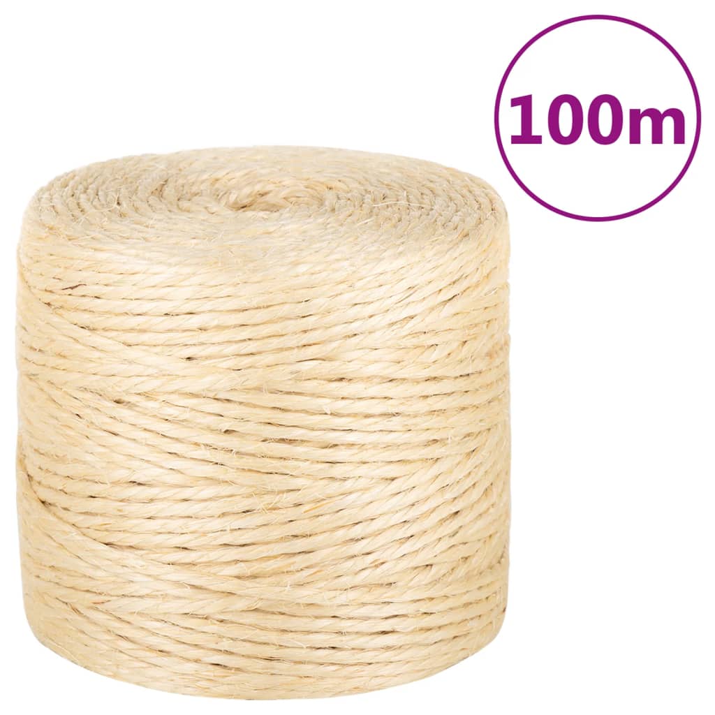 Vrv iz 100 % sisala 4 mm 100 m