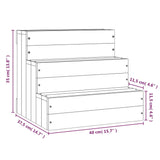 Stopnice za hišne ljubljenčke 40x37,5x35 cm trdna borovina
