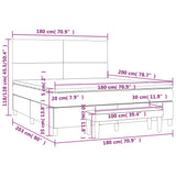 Box spring postelja z vzmetnico kapučino 180x200cm umetno usnje