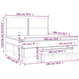 Box spring postelja z vzmetnico kapučino 180x200cm umetno usnje