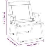 Stoli za kampiranje 2 kosa črni 54x43x59 cm oxford blago