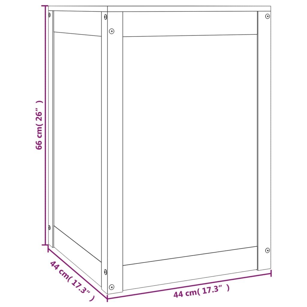 Zaboj za perilo 44x44x66 cm trdna borovina