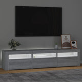 TV omarica z LED lučkami siva sonoma 180x35x40 cm