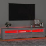 TV omarica z LED lučkami siva sonoma 180x35x40 cm