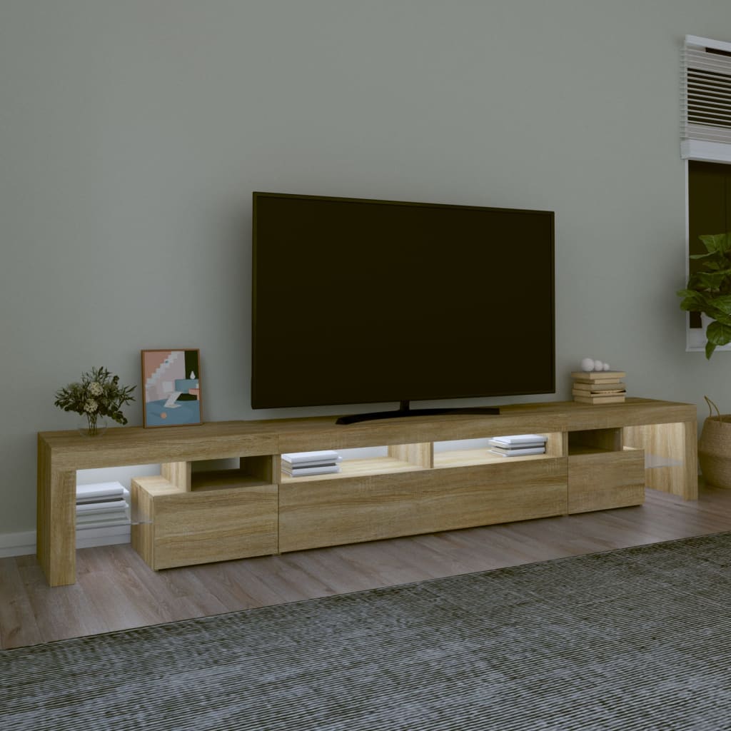 TV omarica z LED lučkami sonoma hrast 260x36,5x40 cm