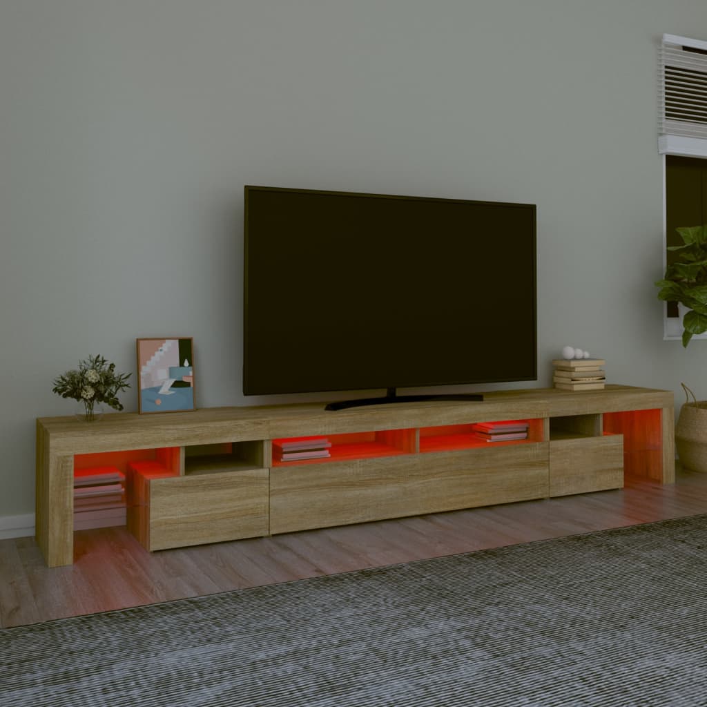 TV omarica z LED lučkami sonoma hrast 260x36,5x40 cm