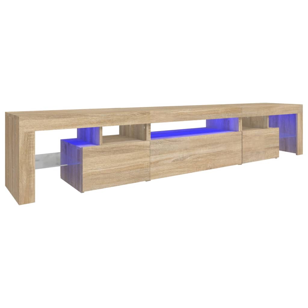 TV omarica z LED lučkami sonoma hrast 215x36,5x40 cm