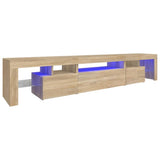 TV omarica z LED lučkami sonoma hrast 215x36,5x40 cm