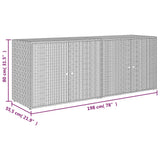 Vrtna omara za shranjevanje črna 198x55,5x80 cm poli ratan