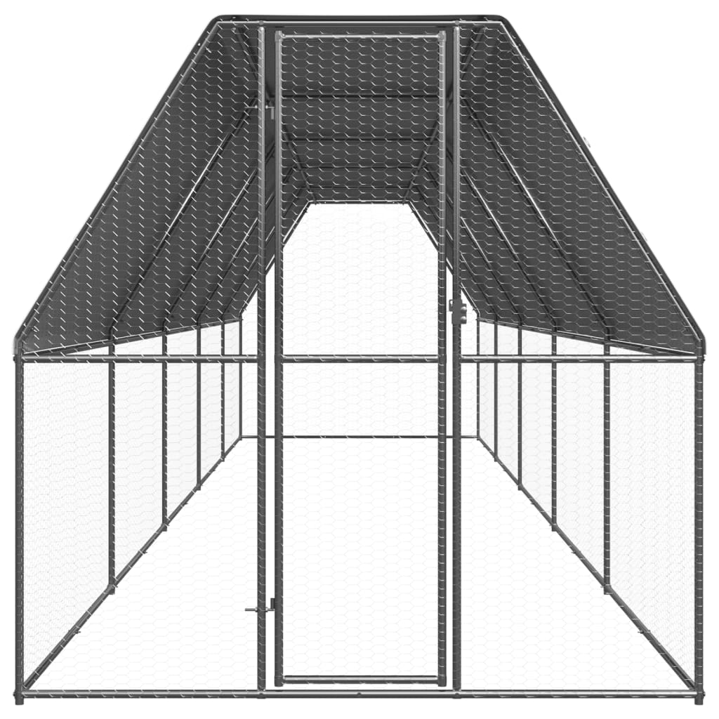 Zunanji kokošnjak 2x10x2 m pocinkano jeklo