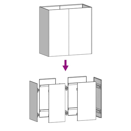 Stensko posteljno vzglavje sivo 108x3x60 cm trdna borovina