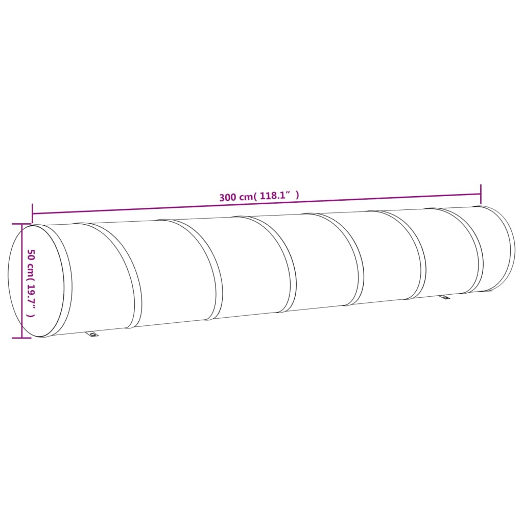 Tunel za pse moder Ø 50x300 cm poliester