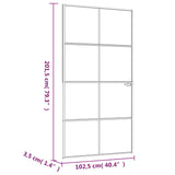 Notranja vrata črna 102x201,5 cm kaljeno steklo&aluminij tanka