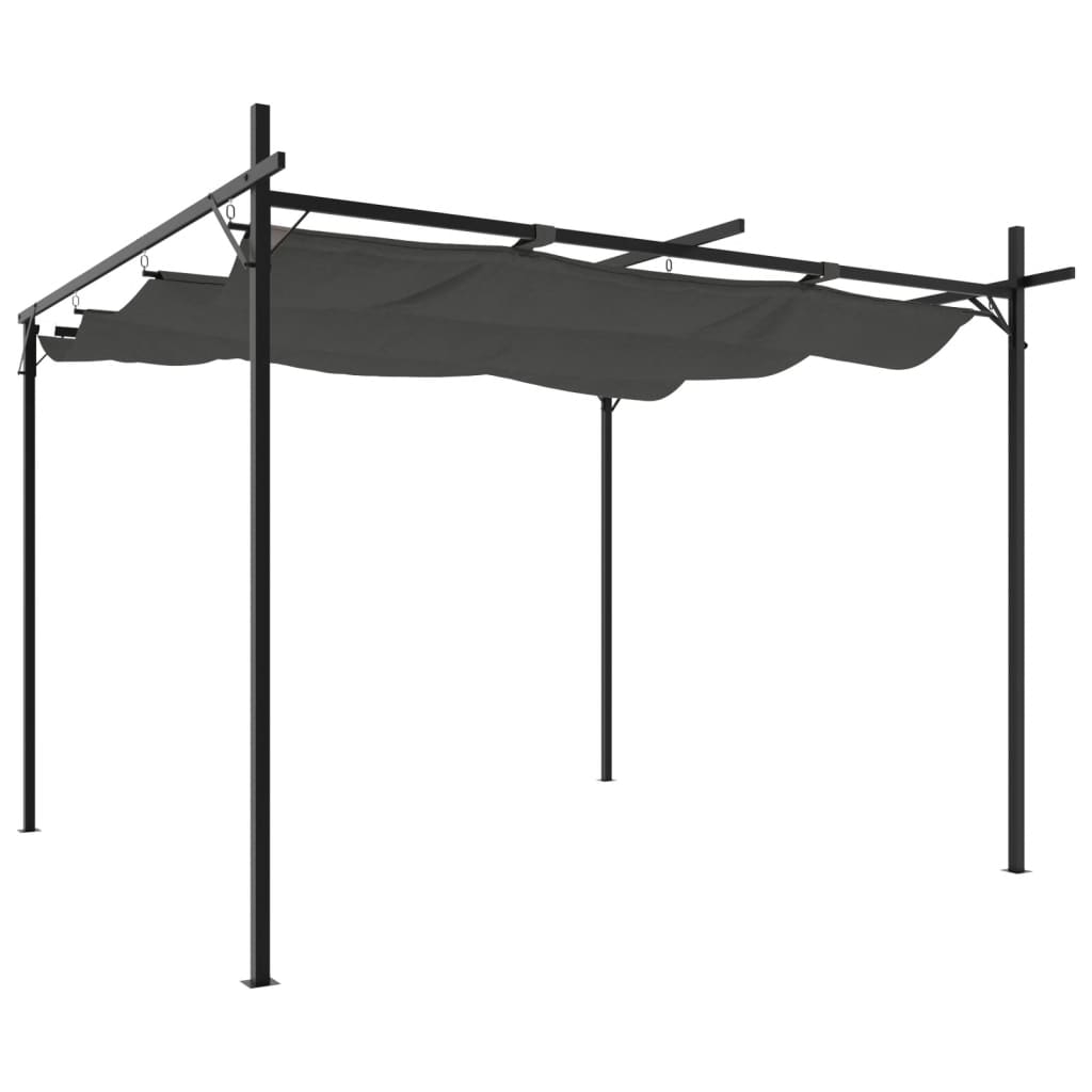 Pergola s pomično streho antracitna 295x292x230 cm