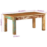 Klubska mizica 100x55x45 cm trden predelan les