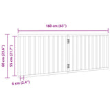 Vrata za pse zložljiva 2 panela 160 cm topolovina