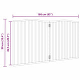 Vrata za pse zložljiva 2 panela 160 cm topolovina