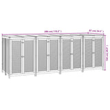 Vrtna škatla za shranjevanje 280x87x104 cm trden akacijev les