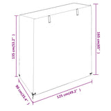 Prevleka za gugalno klop 2 kosa 8 obročkov 125x90x135/165 cm PE