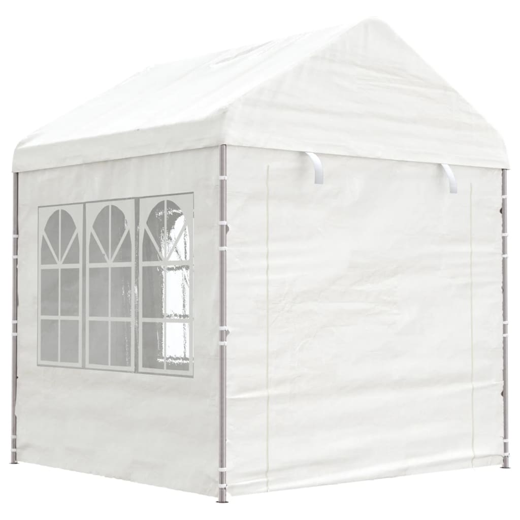 Paviljon s streho bel 8,92x2,28x2,69 m polietilen