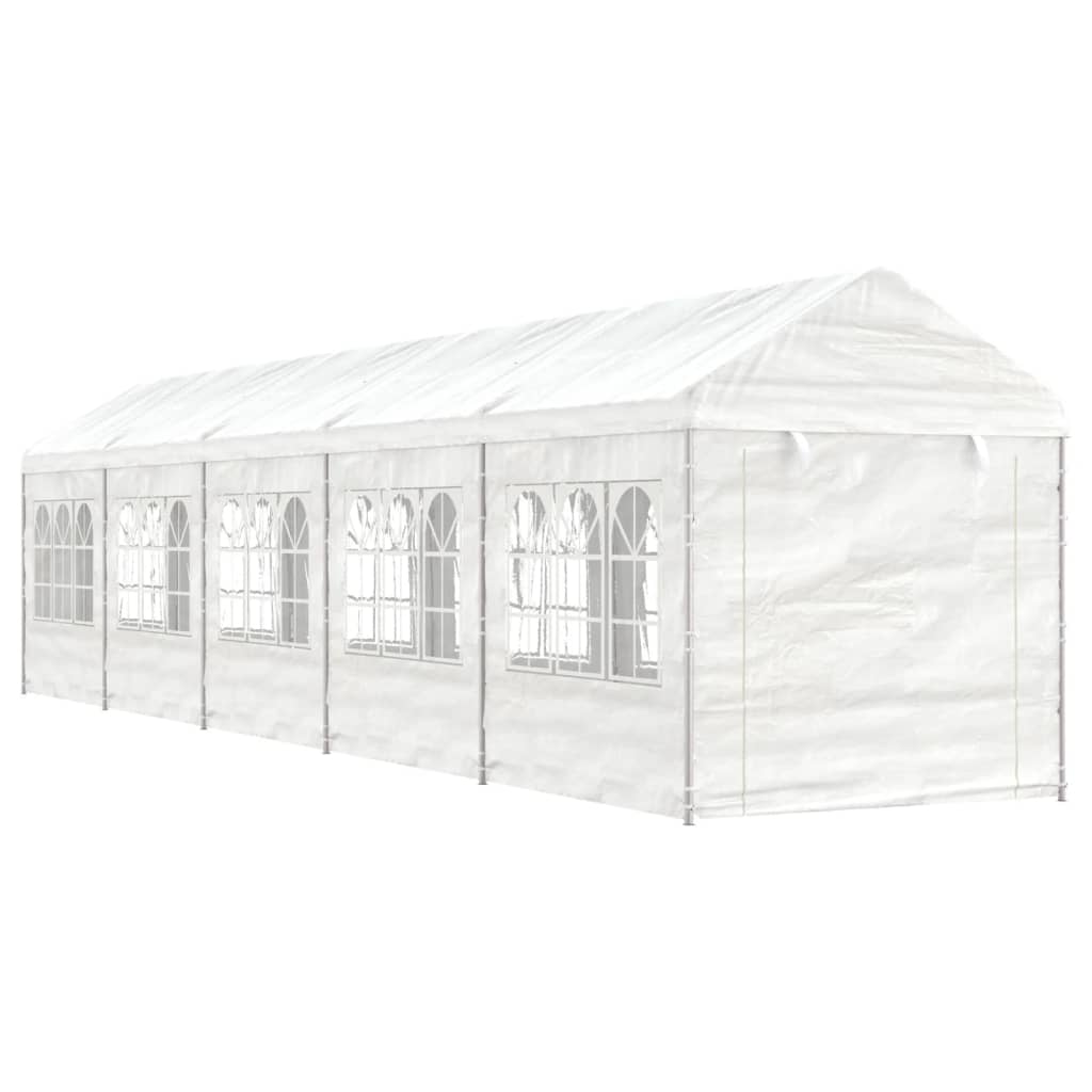 Paviljon s streho bel 11,15x2,28x2,69 m polietilen