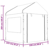 Paviljon s streho bel 11,15x2,28x2,69 m polietilen